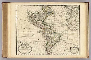 Carte d'Amerique. Lisle, Guillaume de, 1675.